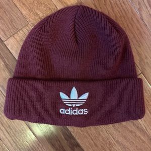 Dark red Adidas beanie
